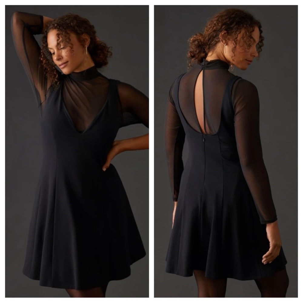 NWT Maeve by Anthropolgie Layered Sheer Mini Dress